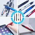 thumbnail image 3 of HLONK 4 Pcs Stylos à Bille Multifonctions avec Stylet Stylos de Réunion Stylo à Bille Stylo Noir Stylos d'Écriture Stylés, 3 of 6
