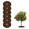 thumbnail image 1 of Uxcell 6pcs Tree Mulch Ring 24.4 Inch Non-Woven Round Tree Protector Weed Barrier Mat Plant Cover Rings for Weed Grass Control Root Protection, Brown, 1 of 7