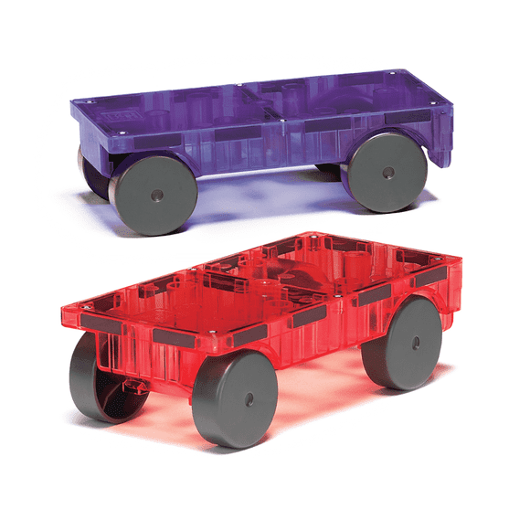 MAGNA-TILES® Cars 2 Piece Expansion Set: Purple & Red