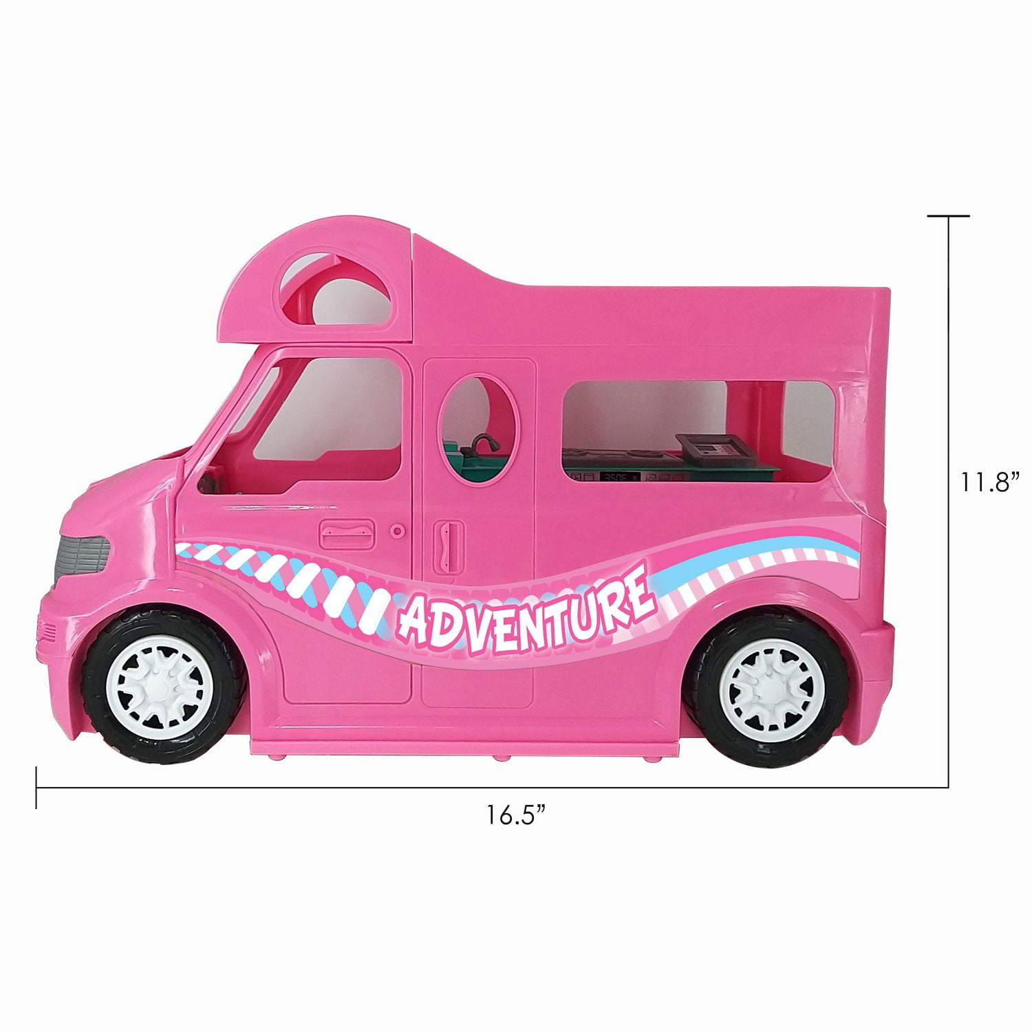 Kid Connection Ensemble De Jeu Autocaravane VR Avec Jeu De Poupée 11.5", 31 Pièces, Son Et Lumière