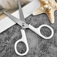 thumbnail image 4 of White Non Marking Wind Scissors Elementary School Students Paper Cutting Scissors Stainless Steel Kids Craft Scissors With Protective Sleeve White White, 4 of 6