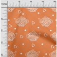 thumbnail image 2 of oneOone Polyester Lycra Orange Fabric Tea Kettle Fabric For Sewing Printed Craft Fabric By The Yard 56 Inch Wide, 2 of 4