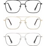 Retro Reading Glasses For Women Men Aviator Square Blue Light Computer Womens Reader