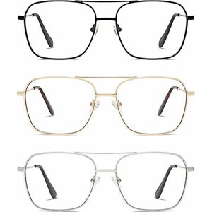 Retro Reading Lunettes pour femmes Hommes Aviator Square Blue Light Ordinateur Femmes Lecteur