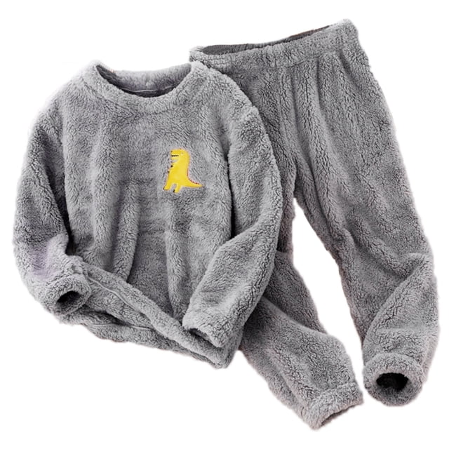 Boys Winter Outfits Set Long Sleeve Cartoon Print Tops and Pants for Kids 2PCS Clothes Set