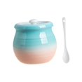 thumbnail image 4 of yuksok Kitchen Canister 680ml Multiuse Ceramic Sealed Jar for Cereal Rice Loose Tea green, 4 of 9