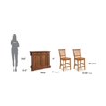 thumbnail image 5 of Homestyles Ensemble d'Lots de Cuisine en Bois Marron, 5 of 5