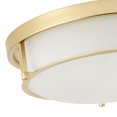 thumbnail image 4 of Gold Flush Mount Ceiling Light with Frosted Glass Shade, E26 Base, Classic Round Ceiling Lighting Fixture for Hallway, Bedroom, Patio, 4 of 6