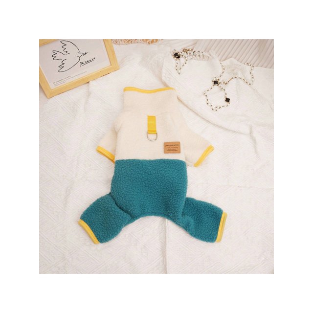 1pc Pet Dog Warm Jumpsuit With Four Legs, Soft And Comfortable Winter Clothes