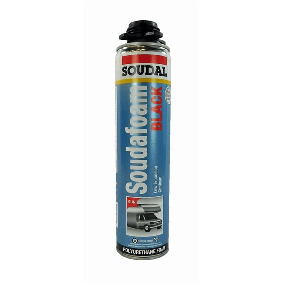 AP Foam Sealant 001-9020 SOUDAL; Use To Fill Gaps/Cracks In RV Chassis/Pipes/Vents; 8 Minute Tack Free Time; Black; 24 Ounce Gun Foam Can; Single; Polyurethane; Low Expansion