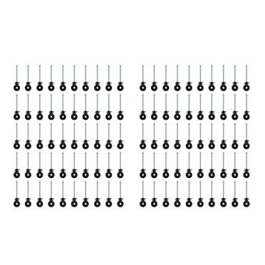 Husbandry Fence Insulator,100Set Black Electric Fence Farm Electric Fence Insulator Wood Post Insulator Extended Durability