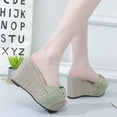 thumbnail image 4 of RKSTN Pantoufles pour Femmes Été à Semelle Compensée Plateforme Chaussures Couvrant le Pied Plateforme Pantoufles à Talons Hauts,Pantoufles pour Femmes Intérieur Extérieur, 4 of 7