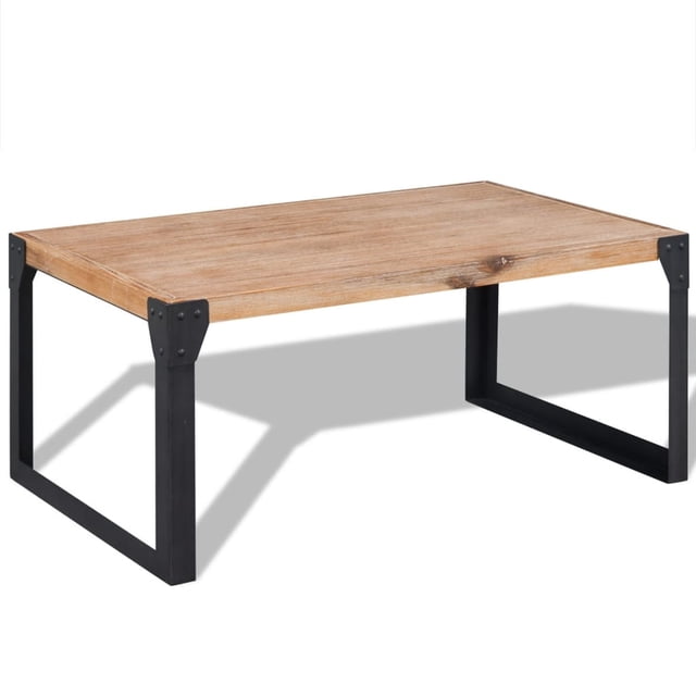 vidaXL Table Basse Bois d'Acacia Massif 100x60x45 cm