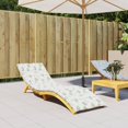 thumbnail image 1 of vidaXL Sun Lounger Cushion Leaf Pattern Oxford Fabric, 1 of 5