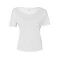 thumbnail image 2 of Bella Women's Cutout Back Flowy T-Shirt, White M, 2 of 2
