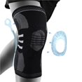 thumbnail image 1 of Langgg Genouillère Professionnelle Manchon de Compression avec Coussinets en Gel pour Rotule Genouillères à Ressort pour Course Randonnée Sports No.2, 1 of 5