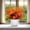 Orange, variant on YIMWNYI Small Artificial Eucalyptus Plant with White Flower Pot Fake Plant Home Decor Bedroom Decoration Maintenance-Free Simulated Greenery Office Desk Decor Durable PE Artificial Potted Plant