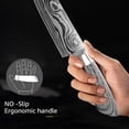 thumbnail image 2 of 5inch Japanese Utility Knife Kitchen Chef Knife Shrap High Carbon Steel Damascus Laser Paring Knife with Cover Cooking Tool, 2 of 5