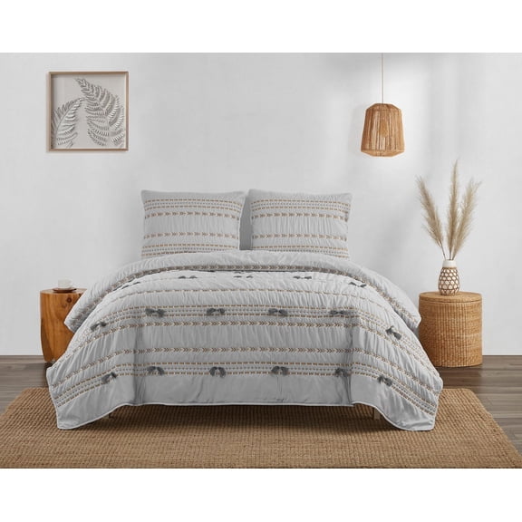 Ensemble de courtepointe Alia Gris