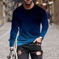 thumbnail image 1 of Meichang T-Shirt à Manches Longues pour Homme, T-Shirts Graphiques pour Homme Décontractés à Imprimé Dégradé 3D, T-Shirts Fantaisie à Col Rond Confortables à Manches Longues pour Homme, 1 of 5