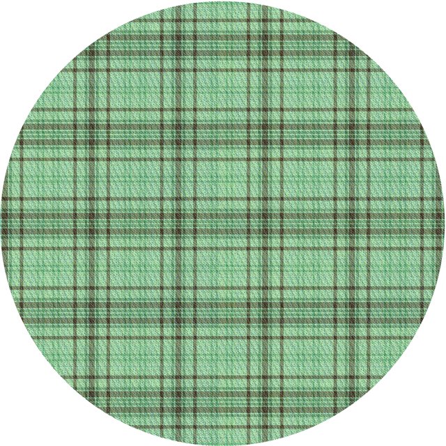 Ahgly Tapis Rond Lavable en Machine Intérieur Transitionnel Vert, 7 Pieds Rond