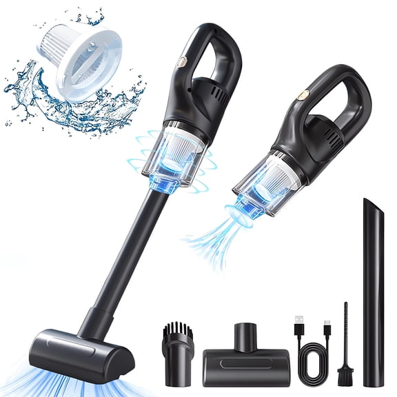Rvkxad Aspirateur à Main Sans Fil, Aspirateur Portatif à Forte Aspiration pour la Maison et la Voiture, Aspirateur Sans Fil, Aspirateur pour Voiture