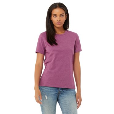 Bella + Canvas T-Shirt à Manches Courtes Décontracté Heather pour Femmes