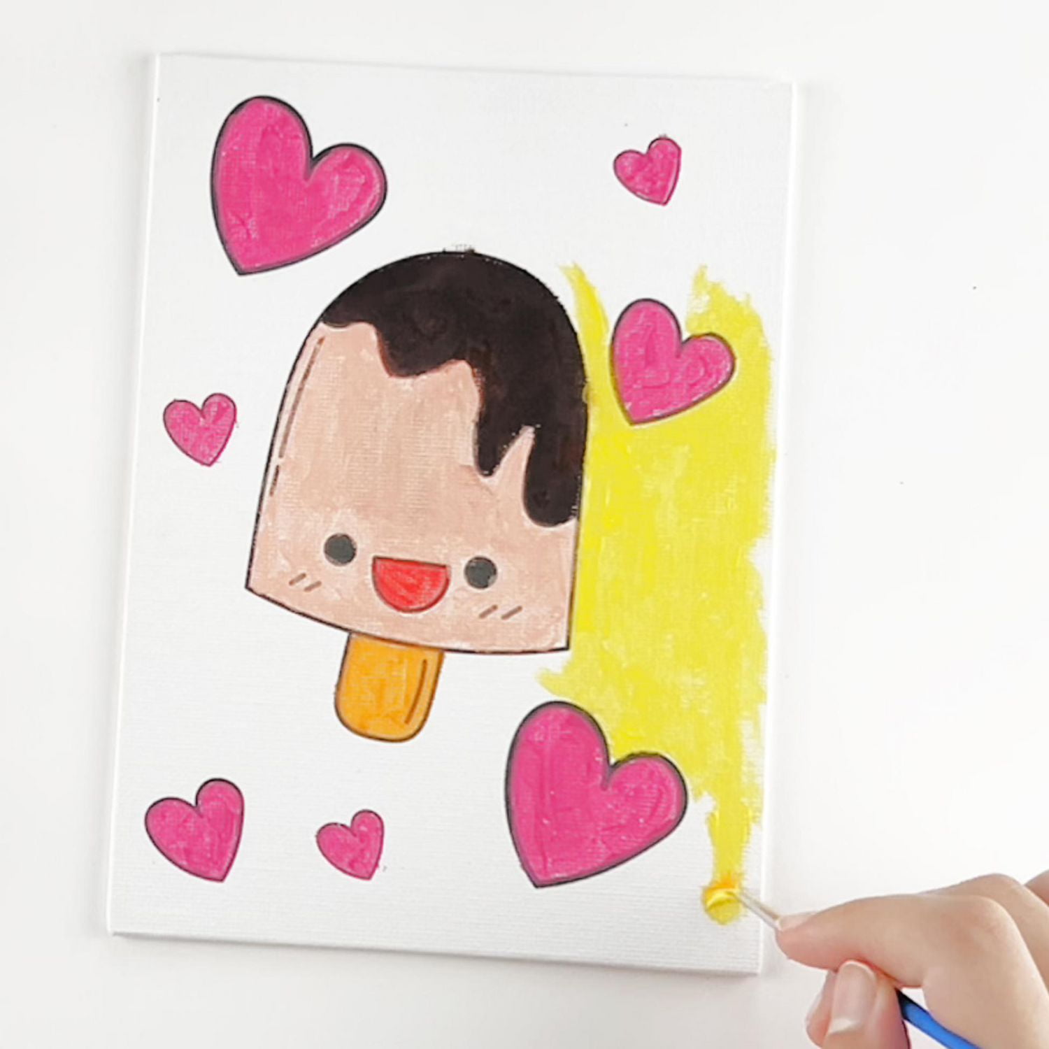TINY HANDS Canvas Panels for Painting and Crafts, Print Canvas, 2pc, 12.7 cm (5 in)