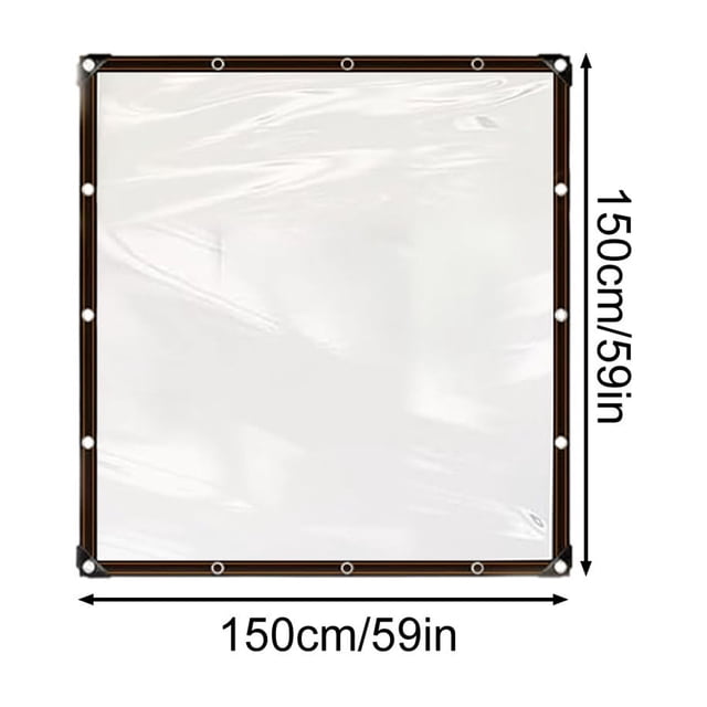 Birdeem Bâches Transparentes avec Oeillets - Bâche Imperméable, Bâche Épaisse Transparente, Bâches Transparentes Robustes Imperméables, Bâche en Plastique Transparente Imperméable pour Serre, Patio, Couverture de Plantes Ou Toit de Clapier pour Animaux