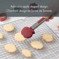thumbnail image 4 of Way-to-Celebrate 9-Inch Stainless Steel and Silicone Kitchen Tongs, Apple, Red, 4 of 8