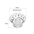 thumbnail image 2 of Unique Bargains 4pcs, 6mm Potentiometer Control Knobs For LP Electric Guitar Acrylic Volume Tone Knobs Clear, 2 of 3