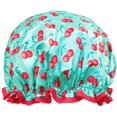 thumbnail image 1 of ORUYROP allydrew Réutilisables Chapeaux de Douche Imperméables pour Femmes pour Cheveux Longs, Cerises, 1 of 4