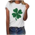 thumbnail image 1 of TopLLC St. Patrick's Day Patricks Day Chemises pour Femmes Hauts de Sarrau St Patricks Day Mode pour Dames St. Imprimé Manches Courtes Col Rond Chemise Femme Décontractée Ample, 1 of 4