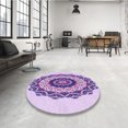 thumbnail image 4 of Ahgly Company Tapis d'Intérieur Lavables en Machine Rectangle Transitionnel Rose Fleur, 2' x 4', 4 of 7
