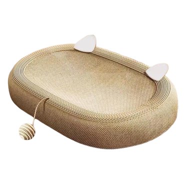 Bunblic Scratching Pad for Indoor Cats Cat Scratcher Lounge Bed Durable Sisal Cat Scratcher for Cats Scratching Kitten Playing Puppy Sisal braided