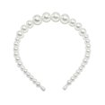 thumbnail image 1 of Exquise Bandeau Perle Réglable Résistant à l'Usure Universelle Chic Accessoires de Coiffure Cadeaux de Jour Valentines Diadème pour les Femmes 18mm, 4 Grosses Perles, 1 of 7