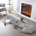 thumbnail image 1 of JOLUSERE Luxury Ultra Soft Faux Fur Area Rugs,2'x5'Fuzzy Faux Fur Rugs for Living Room Bedroom,Grey, 1 of 9