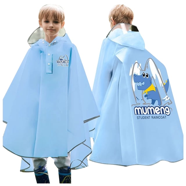 Zshosam Girls Rain Coats Waterproof Girls Rain Jacket Wind & Water Resistant Slicker Shell Lightweight Rain Coats for Girls with Pockets Size 14T 16T,(Blue 14-16 Years)