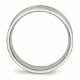 thumbnail image 2 of Stainless Steel Brushed and Polished Ridged 6mm Band Ring 11 Size, 2 of 6