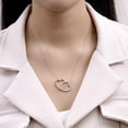 thumbnail image 3 of JeenMata Lab Grown Diamond Interlocking Heart Shape Pendant Necklace in Rose Gold Plating, 3 of 5