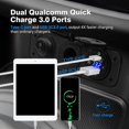 thumbnail image 2 of Lighter Socket 12V/24V with Rocker Toggle Switch PD&QC3.0 USB C Outlet with LED Voltmeter Waterproof for Car Boat B, 2 of 4