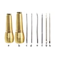 thumbnail image 3 of Sewing Awl Tapers Hook Canvas Craft Changeable Hand Stitch Wear-resistant Multipurpose Hollow Repair Crochet Sole Pin Real Cooper, 3 of 6