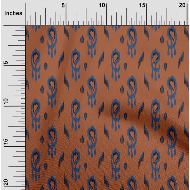 oneOone Viscose Chiffon Fabric Paisley Ikat Print Fabric BTY 42 Inch Wide