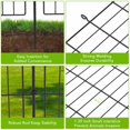 thumbnail image 2 of 1 Package [Premium Project] Metal Outdoor Fence 10 Pieces Without Door, Inner Arc Design, 10 Mesh Pieces + 10 Round Head Ground Plugs + 1 6-Point Wooden Hammer, 2 of 9