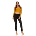 thumbnail image 3 of Cover Girl Jeans juniors plus size Perfect Mid Rise Comfy Skinny Jeans khaki black or blue, 3 of 5
