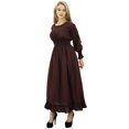 thumbnail image 4 of Bimba Robe Maxi Longue Décontractée en Coton pour Femme à Taille Smockée, 4 of 9