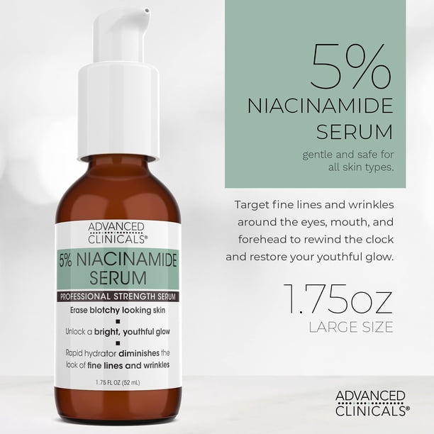 Advanced Clinicals, 5% Niacinamide Serum, Professional Strength