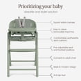 thumbnail image 3 of Evolur Step and Savor Convertible High Chair​, Sage, 3 of 9