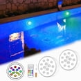 thumbnail image 1 of Dvkptbk Chargement Usb Led13 Lumières RVB Changement de Couleur Rf Télécommande Lumières de Plongée Minuterie Lumières de Fond de Piscine 20 ml Lumière de Piscine Natation, 1 of 9