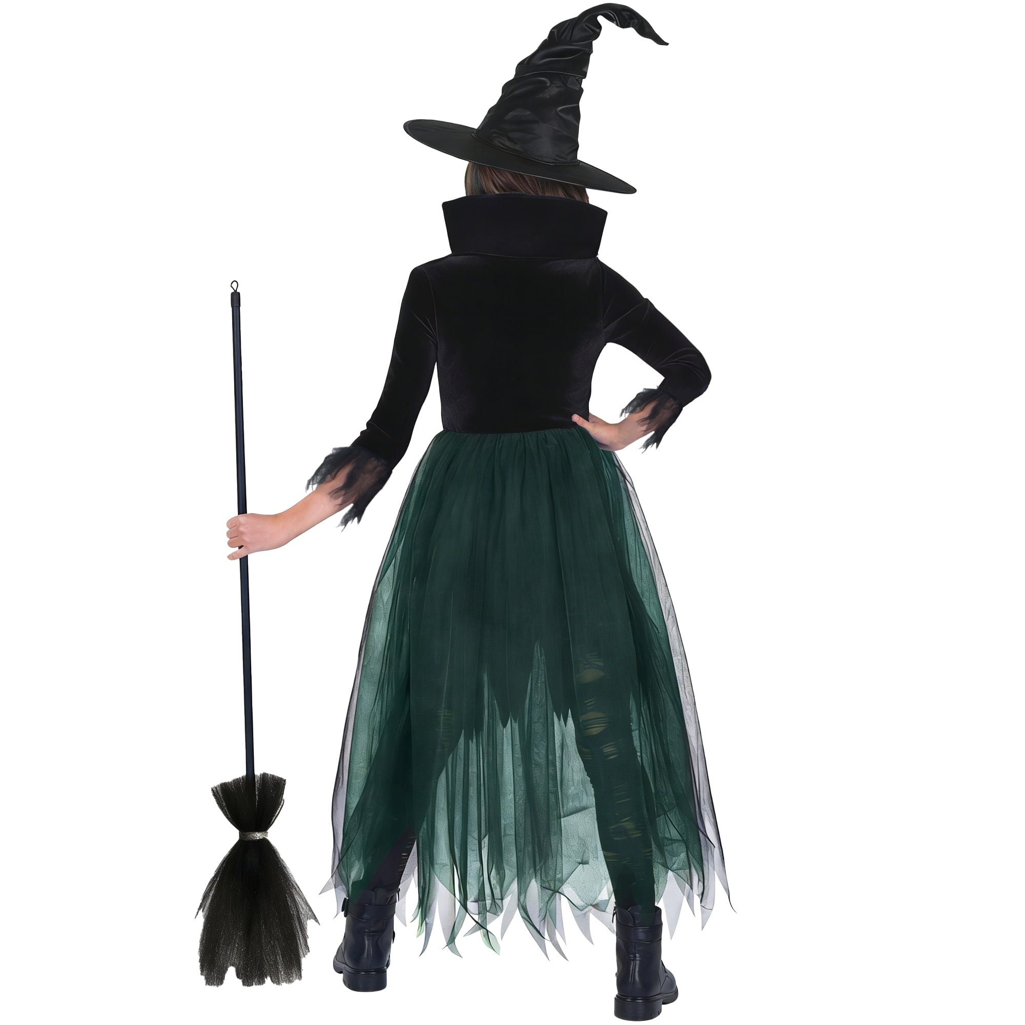Costume d'Halloween pour fille : Sorcière Maléfique lumineuse, taille Petit (enfant)